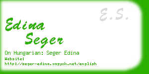 edina seger business card